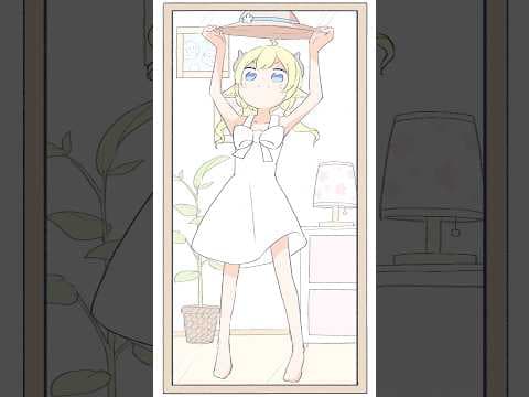 【手描きアニメ】わためとおめかし #shorts