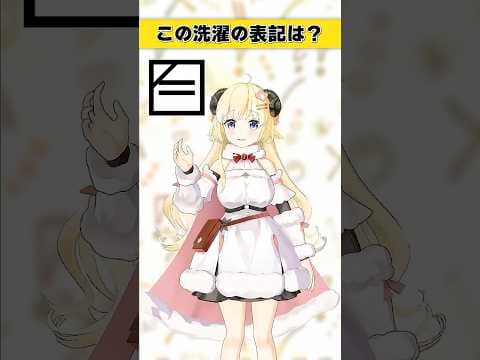 この洗濯表記は？【 #今日のわため 】 #shorts #hololive  #vtuber