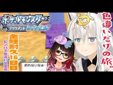 【ポケモンBDSP】色違い旅パ/金コイ耐久16日目【ホロライブ/白上フブキ】