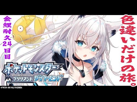 【ポケモンBDSP】色違い旅パ/金コイ耐久２４日目【ホロライブ/白上フブキ】