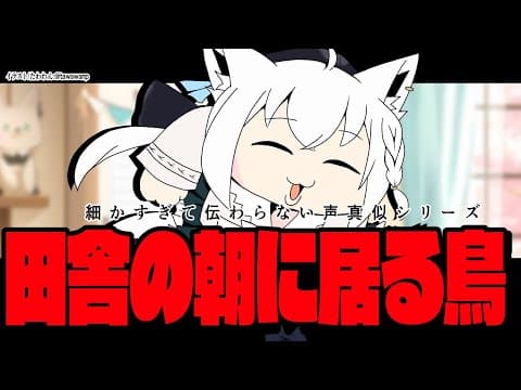 白上フブキの細かすぎて伝わらない声真似シリーズ/田舎の鳥編